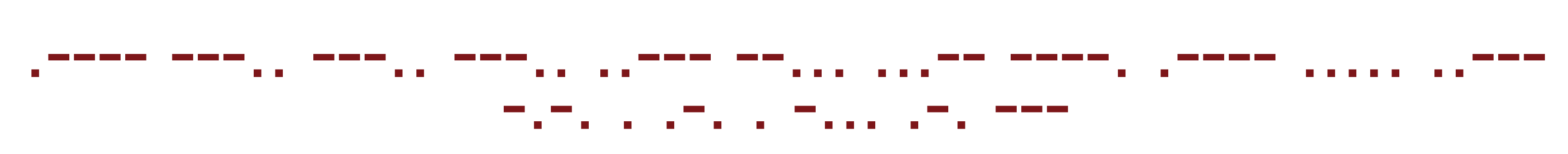 Morse-code message from the USS Butterscotch flavor strip
